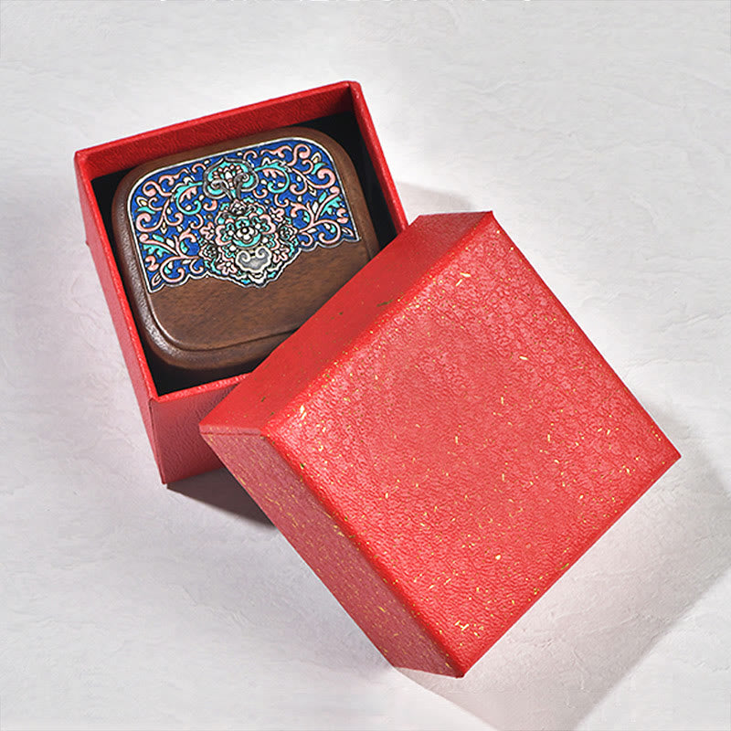 Retro Handmade Black Walnut Wood Ring Jewelry Storage Box Leaf Wooden Gift Box - image 14