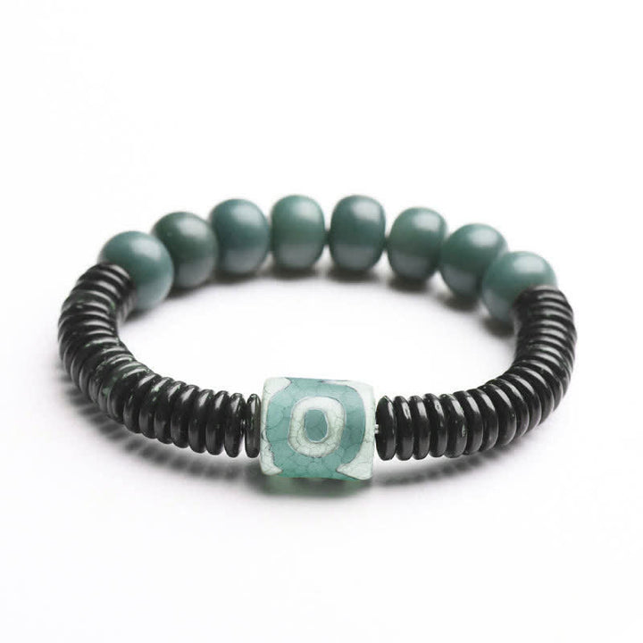 Tibetan Cyan Bodhi Seed Dzi Bead Coconut Shell Keep Away Evil Spirits Bracelet - image 7