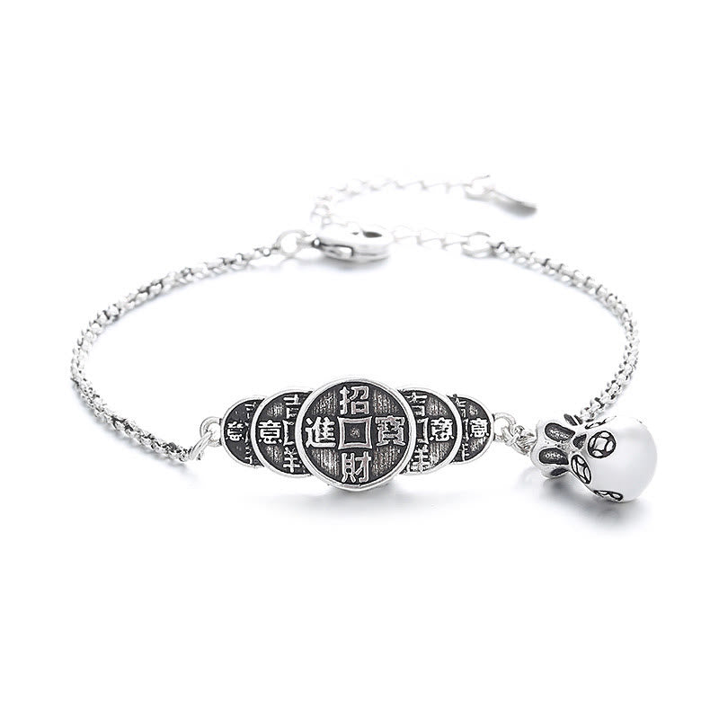 Buddha Stones Copper Coin Money Bag Wealth Bracelet - image 5