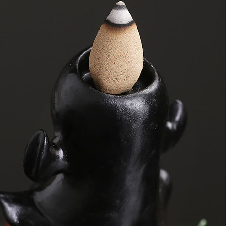 Halloween Pumpkins Ghost Resin Backflow Smoke Fountain Incense Burner Decoration - image 3