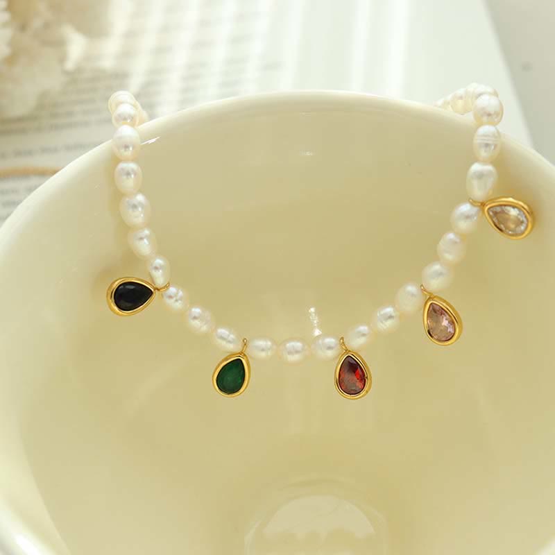 Pearl Crystal Stone Purity Necklace Pendant - image 9