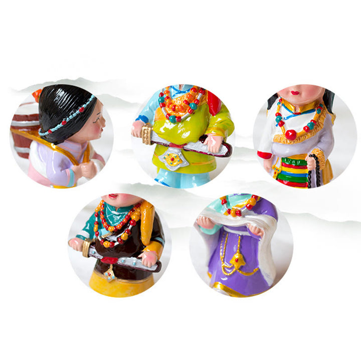Buddha Stones Hand Painted Tibetan Figures Creative Home Office Car Decoration Ornament - image 29