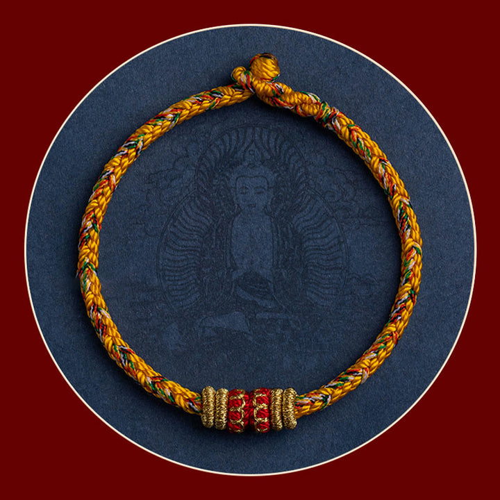 Buddha Stones Tibet Handmade Chinese Zodiac Natal Buddha Luck Strength Braided String Bracelet - image 24