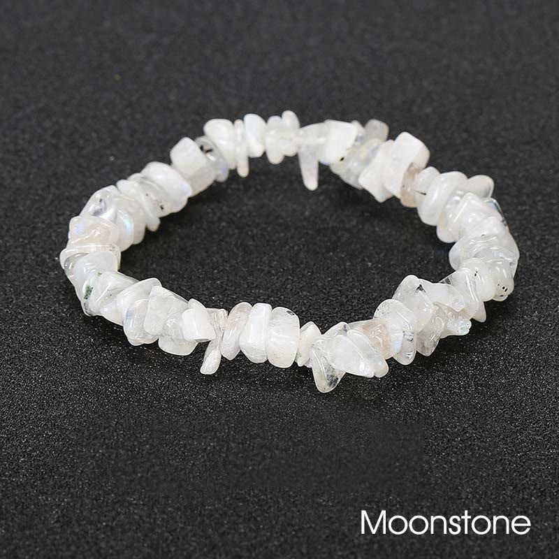 Natural Irregular Shape Crystal Stone Warmth Soothing Bracelet - Moonstone(Wrist Circumference: 15-16cm) - image 36