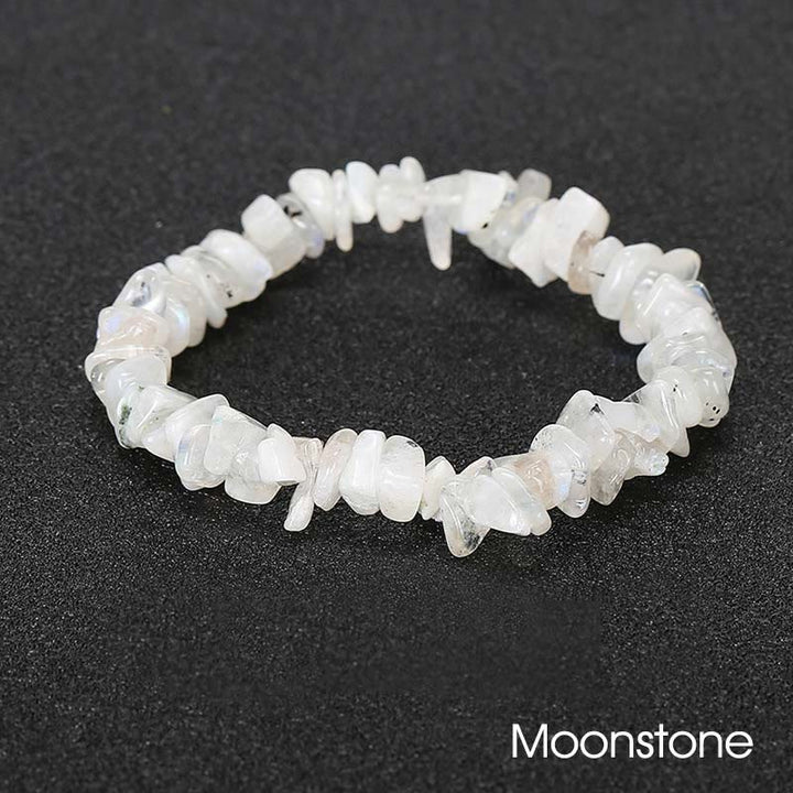 Natural Irregular Shape Crystal Stone Warmth Soothing Bracelet - Moonstone(Wrist Circumference: 15-16cm) - image 36