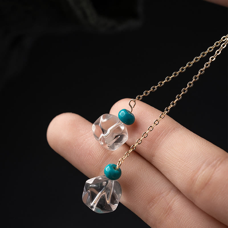 Buddha Stones White Crystal Deer Gourd Protection Car Hanging Decoration - image 16