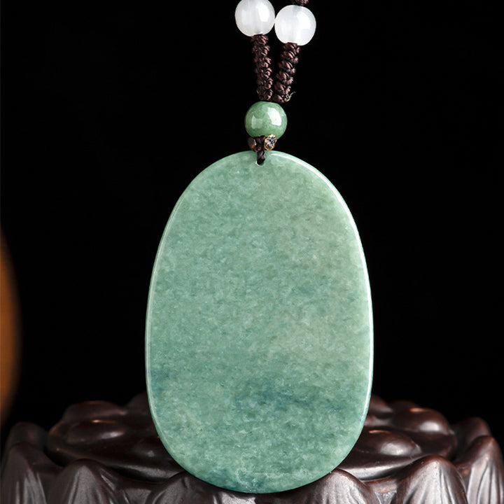 Buddha Stones Natural Jade Avalokitesvara Amulet Wealth Necklace Pendant - image 7