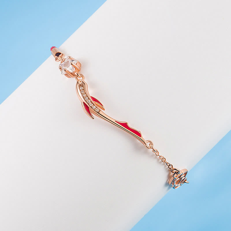 Buddha Stones 925 Sterling Silver Luck Koi Fish Lotus Star Braided Red String Bracelet - image 11