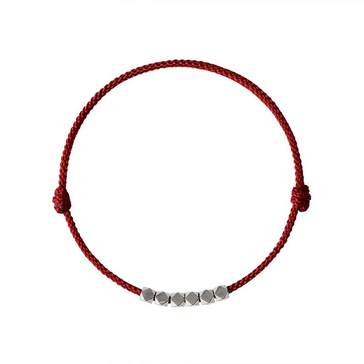 Buddha Stones 925 Sterling Silver Red String Braid Bracelet Anklet - image 4