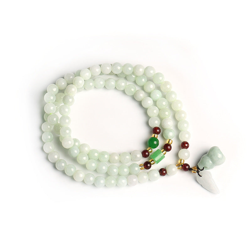 Buddha Stones Natural Jade Pixiu Gourd Abundance Bracelet - 1 - image 0