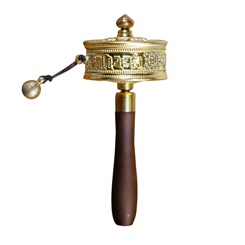 Tibetan Prayer Wheel Six True Words Sandalwood Healing Decoration - image 7
