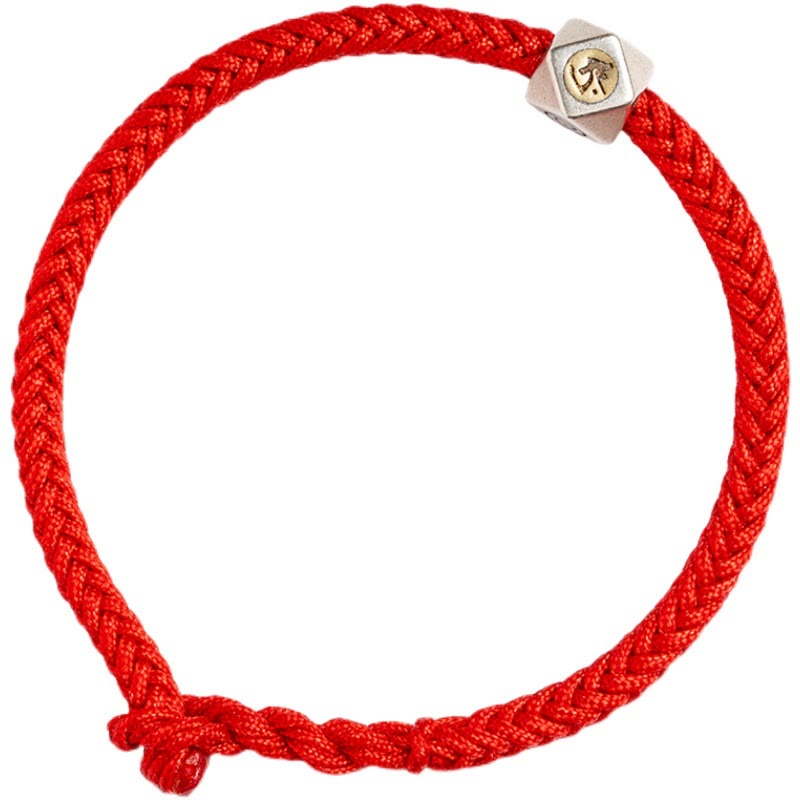 Buddha Stones 925 Sterling Silver Handmade Chinese Zodiac Natal Buddha Luck Protection Braided String Bracelet - image 4