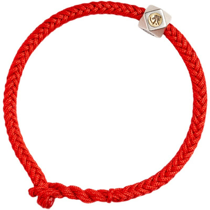 Buddha Stones 925 Sterling Silver Handmade Chinese Zodiac Natal Buddha Luck Protection Braided String Bracelet - image 4