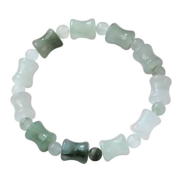 Buddha Stones Jade Coconut Shell Bamboo Pattern Abundance Luck Bracelet - image 11