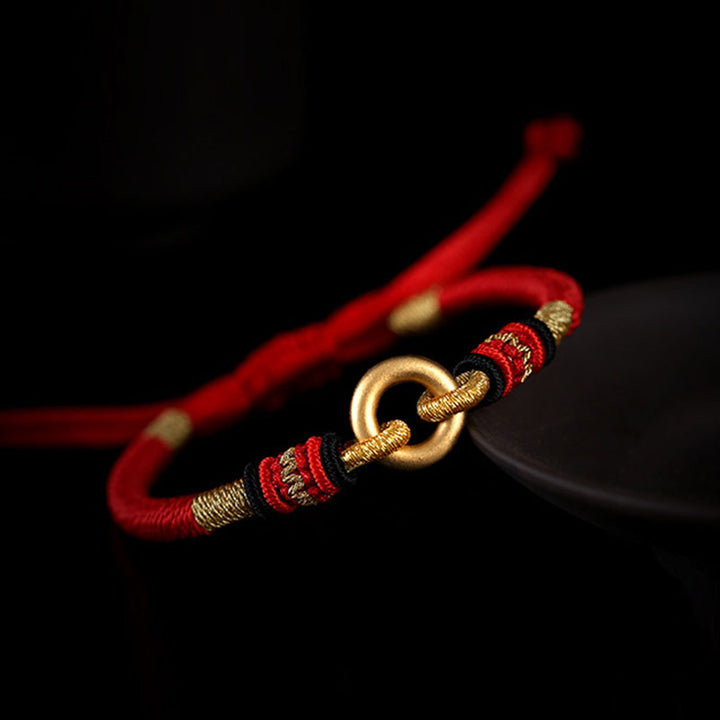 Buddha Stones FengShui Lucky Red String Couple Bracelet - image 2
