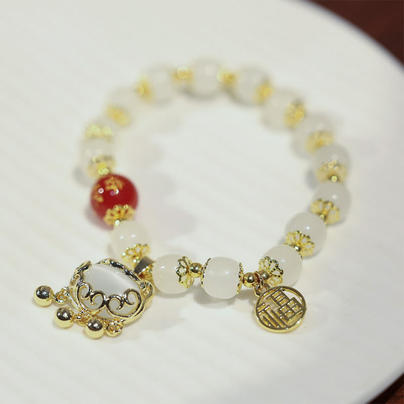 Buddha Stones Windmill Chinese Lock Charm Fu Character Blessing Bracelet - Chinese Lock Charm&Fu Character - image 7