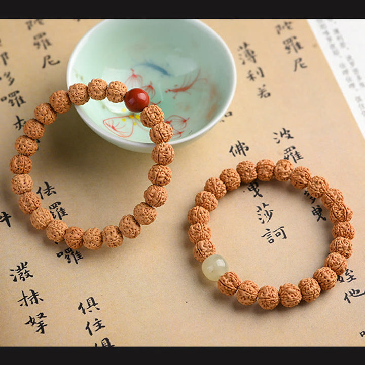 Buddha Stones Tibet Rudraksha Bodhi Seed Wealth Auspiciousness Bracelet - image 31