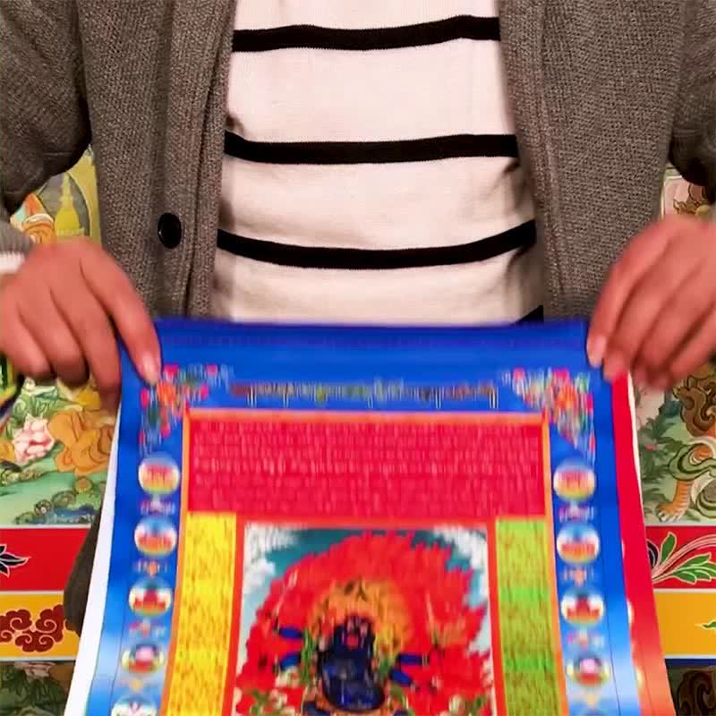 Buddha Stones Tibetan 10 Colors Windhorse Buddha Healing Auspicious Outdoor Prayer Flag - image 3