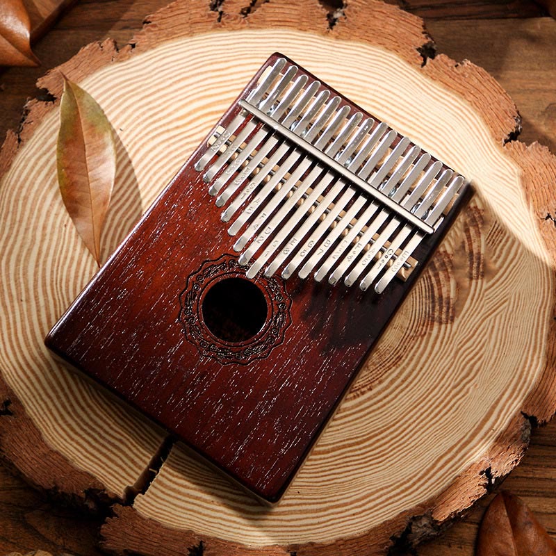Buddha Stones Kalimba 17 Keys Thumb Piano Mahogany Wood Acacia Walnut Portable Finger Piano - 17 Keys Brown(Mahogany Wood) - image 11