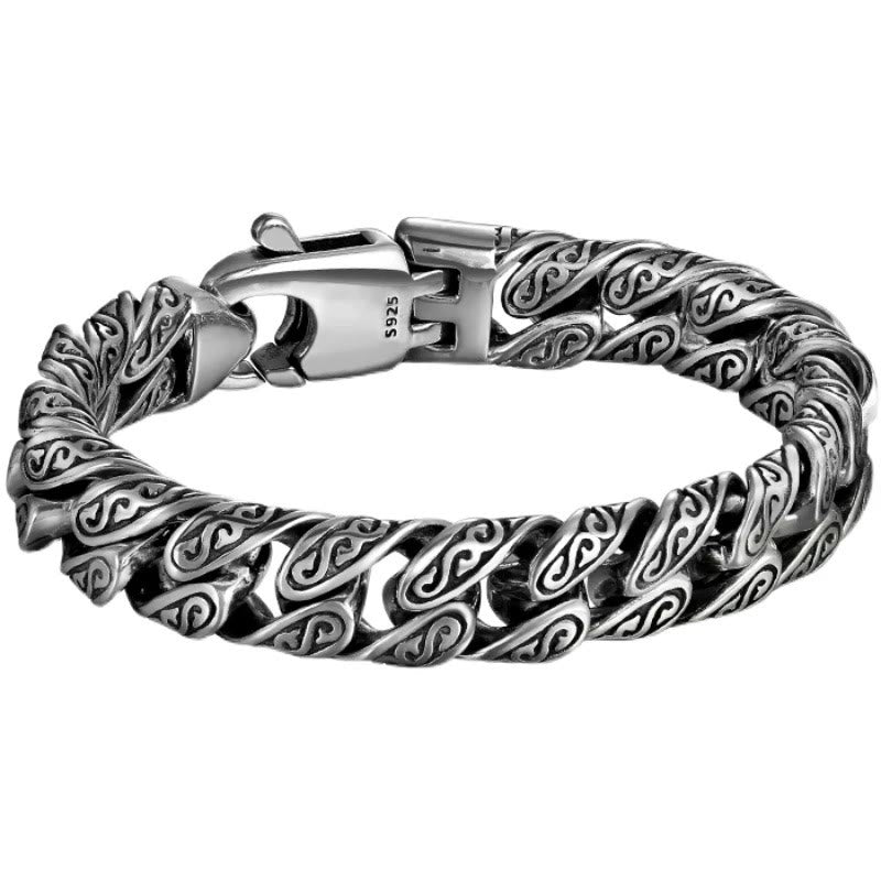 Buddha Stones Vintage Tang Dynasty Flower Design Carved Luck Bracelet - image 5