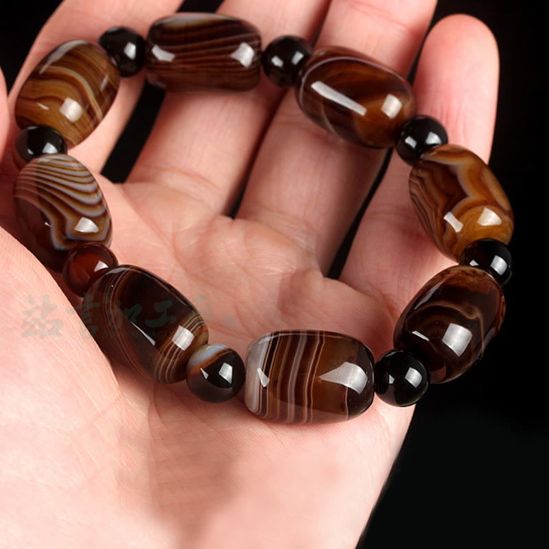 Buddha Stones Natural Sardonyx Courage Happiness Bracelet - image 6