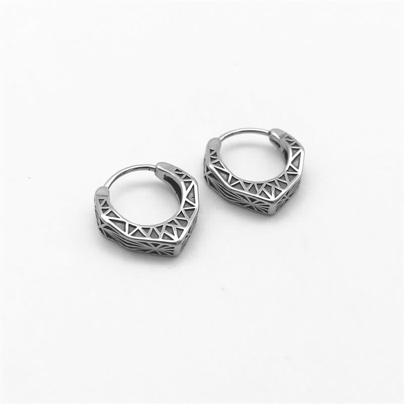 Viking Hoop Titanium Steel Balance Earrings - image 8