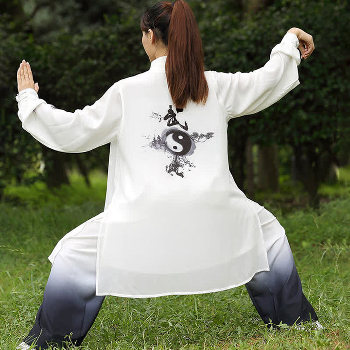 Buddha Stones 3Pcs Yin Yang Tree Tai Chi Spiritual Zen Practice Meditation Prayer Uniform Unisex Clothing Set - image 3