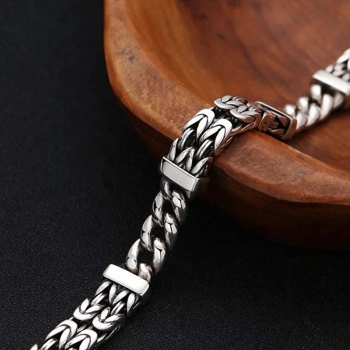 Buddha Stones Retro Chain Pattern Luck Healing Bracelet - image 3