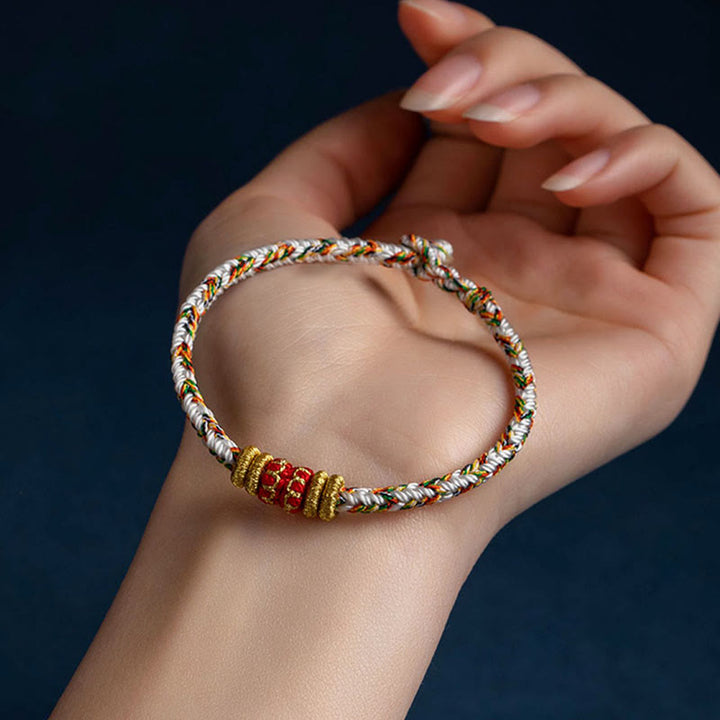 Buddha Stones Tibet Handmade Chinese Zodiac Natal Buddha Luck Strength Braided String Bracelet - image 18