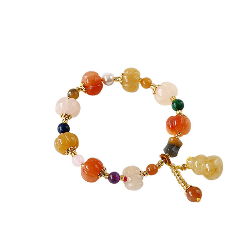 Buddha Stones Natural Golden Silk Jade Crystals Gourd Pixiu Pumpkin Beads Wealth Charm Bracelet - image 9