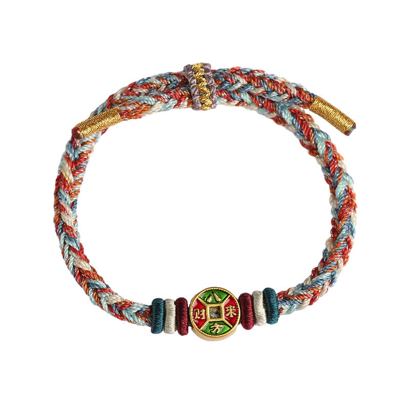 ❗❗❗A Flash Sale- Buddha Stones Colorful Rope Wealth Comes From All Directions Handmade Eight Thread Peace Knot Luck Bracelet - image 7