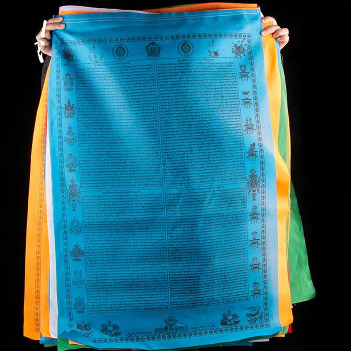 Buddha Stones Tibetan 5 Colors Windhorse Happiness Auspicious Outdoor Prayer Flag - image 9