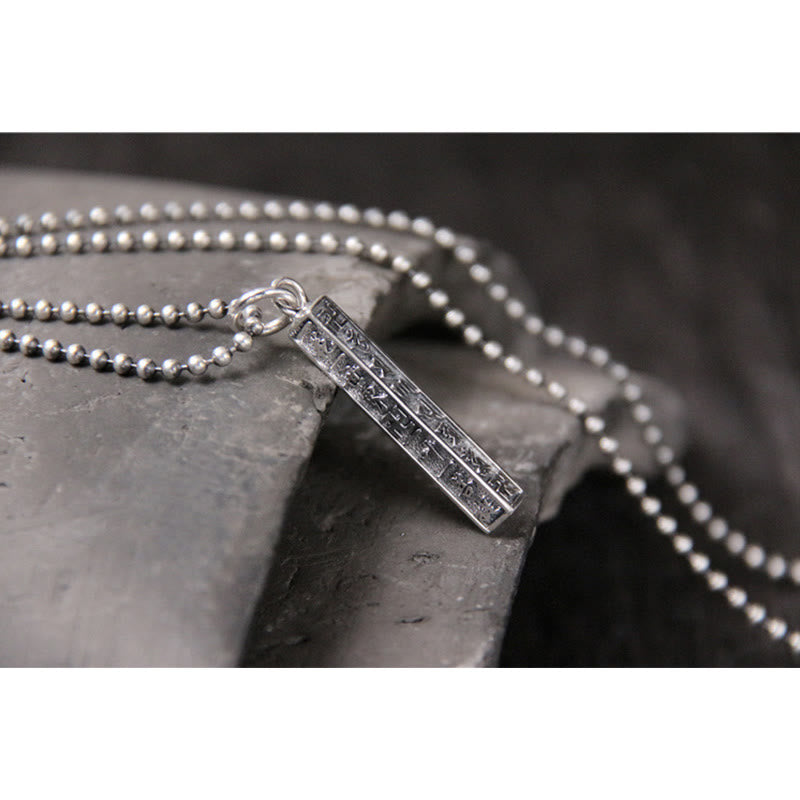 Buddha Stones 925 Sterling Silver Tibetan Om Mani Padme Hum Buddha Swastika Symbol Wisdom Necklace Pendant - image 5