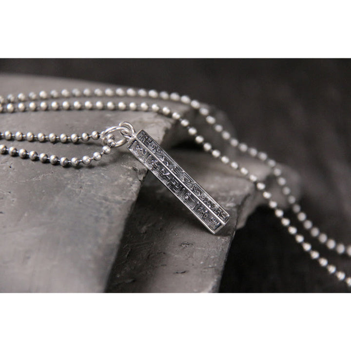 Buddha Stones 925 Sterling Silver Tibetan Om Mani Padme Hum Buddha Swastika Symbol Wisdom Necklace Pendant - image 5