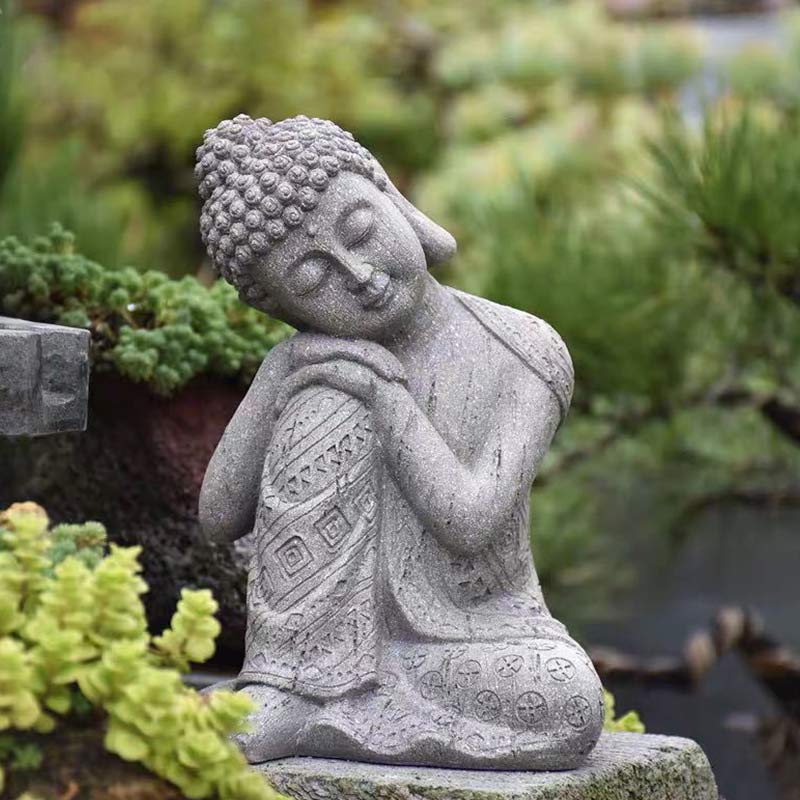 Buddha Stones Tibetan Meditation Buddha Blessing Resin Compassion Serenity Home Decoration - Sleeping Buddha - image 0