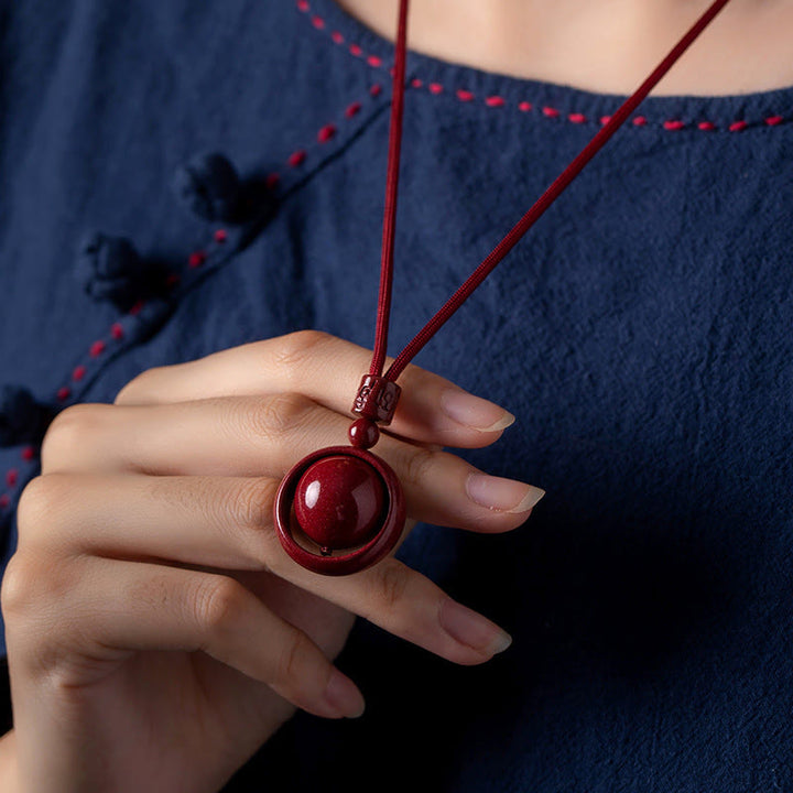Buddha Stones Cinnabar Om Mani Padme Hum PiXiu Blessing Lucky Bead Necklace Pendant - image 6
