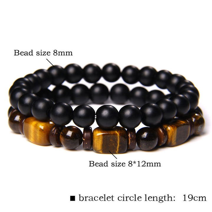 Buddha Stones Tiger Eye Frosted Stone Hematite Courage Bracelet - image 10