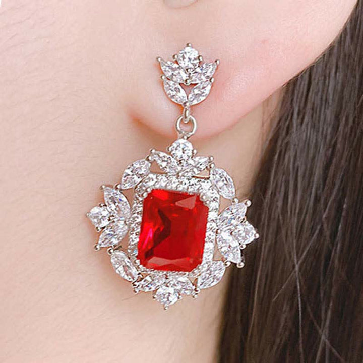 Buddha Stones Emerald Crystal Red Corundum Confidence Courage Ring Earrings Necklace Pendant - image 11