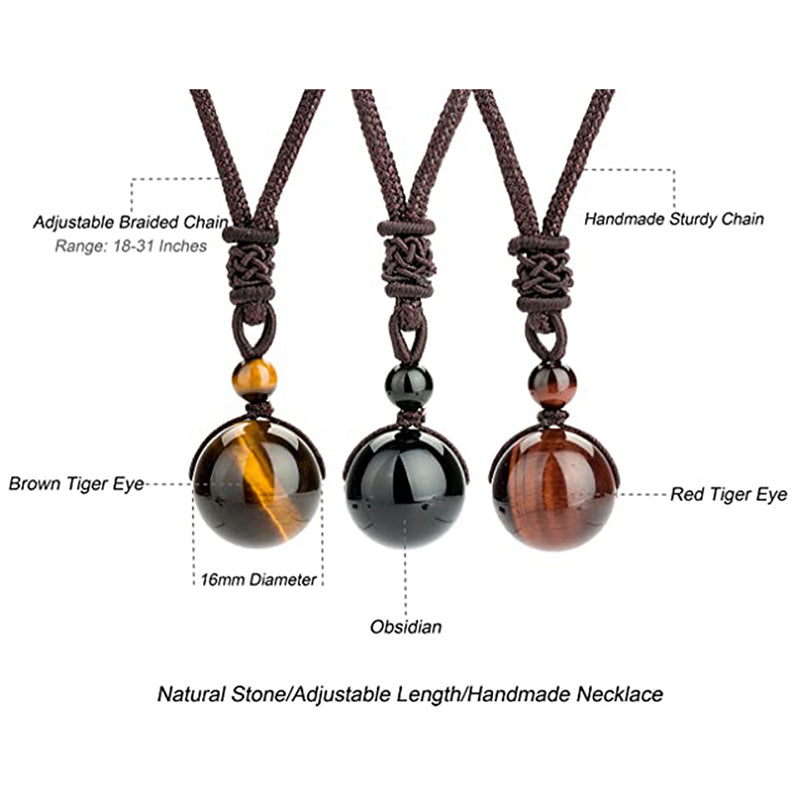 Buddha Stones Tibetan Tiger's Eye Bracelet Necklace Set - image 12