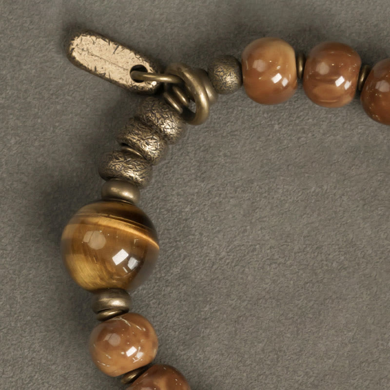 Buddha Stones Kuka Seed Tiger Eye Gold Sheen Obsidian Copper Wealth Luck Bracelet - image 11