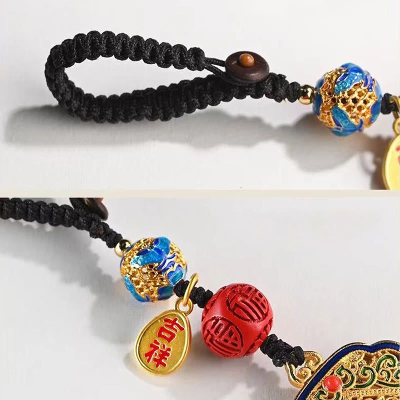 Buddha Stones Fu Character Blessing Ruyi Charm Key Chain - image 7