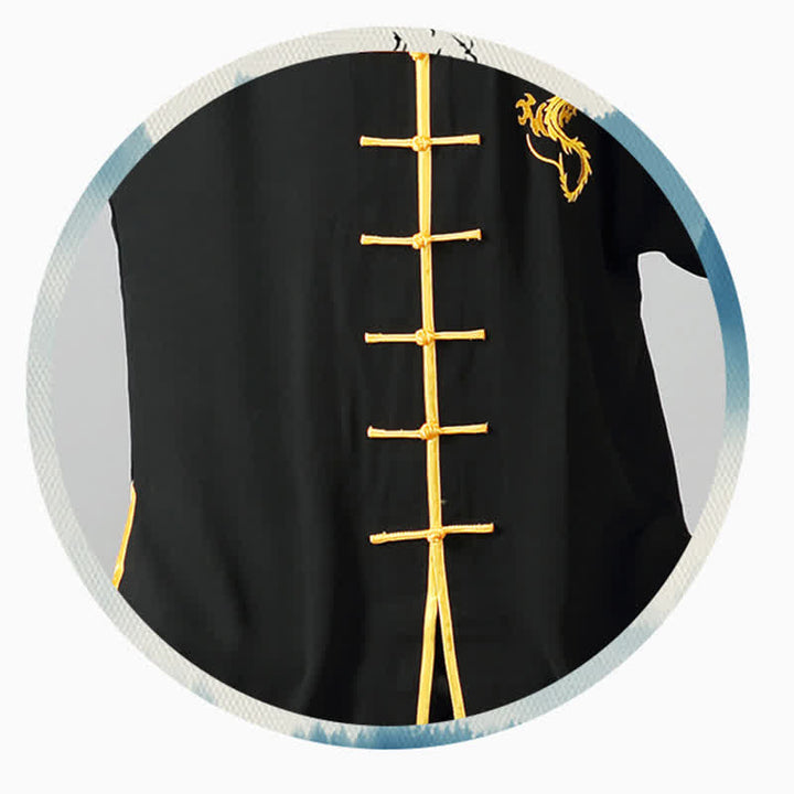 Buddha Stones Dragon Embroidered Qi Gong Zen Spiritual Practice Meditation Prayer Uniform Unisex Clothing Set - image 11