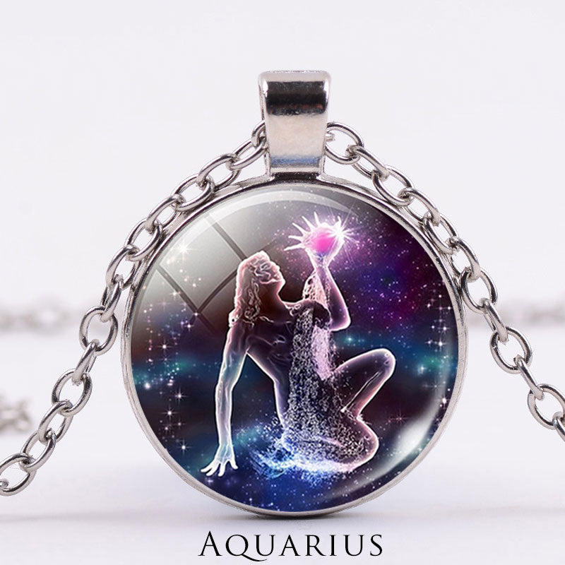 12 Constellations of the Zodiac Moon Starry Sky Protection Blessing Necklace Pendant - image 17