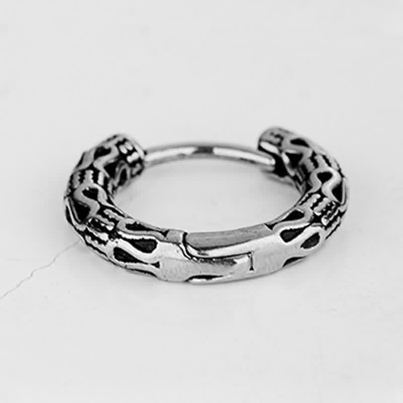 Retro Pattern Titanium Steel Balance Earrings - image 5