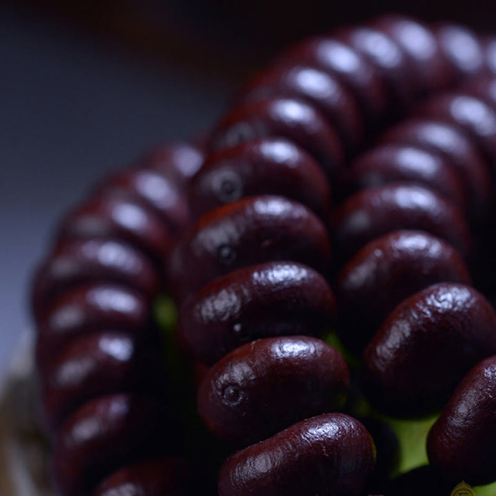 Buddha Stones Natural Tibet 108 Mala Beads Purple Bodhi Seed Wealth Bracelet - image 5