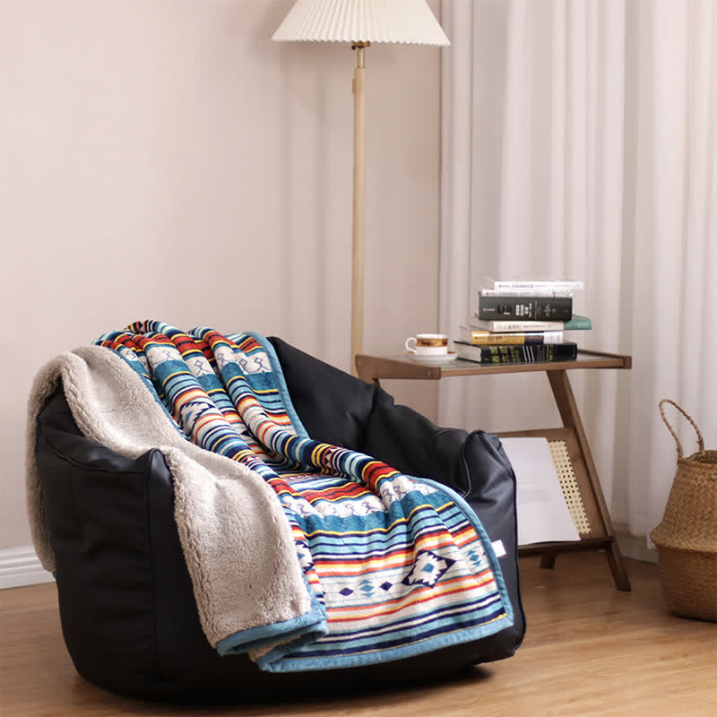 Buddha Stones Geometric Warm Soft Bed Throw Blanket - image 1