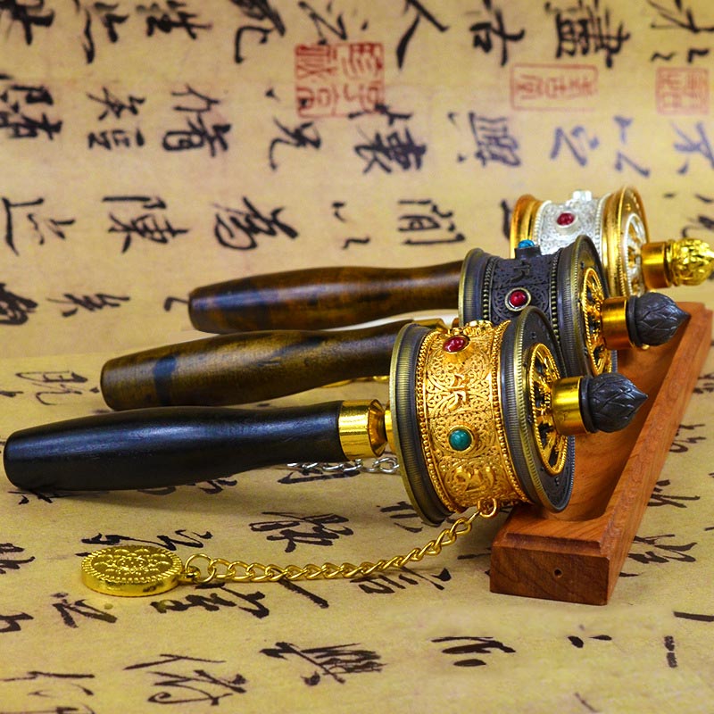 Tibetan Lucky Prayer Wheel Decoration - image 0