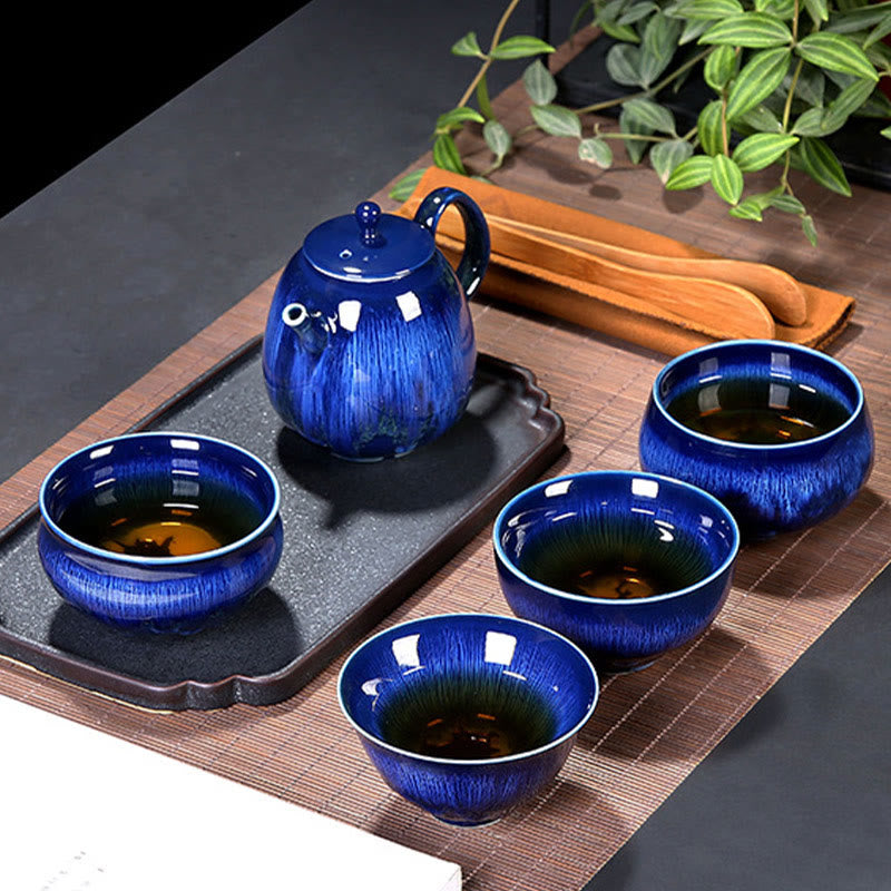 Buddha Stones Chinese Jianzhan Glaze Kiln Change Ceramic Teacup Tenmoku Kung Fu Tea Cup - image 16