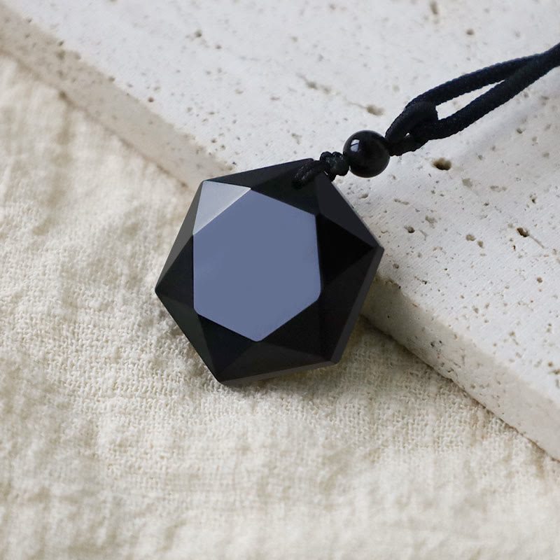 Black Obsidian Talisman Purify Pendant Necklace - image 7