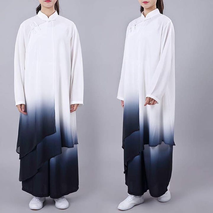 Buddha Stones Gradient Painting Meditation Prayer Spiritual Zen Tai Chi Qigong Practice Unisex Clothing Set - image 3